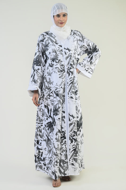 RUZAIN AL WAFI Modest Abaya Zoya Collection, Modest Printed Fancy Abaya, Modern Style, Premium High Quality Printed Fabric